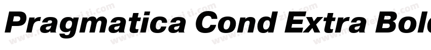 Pragmatica Cond Extra Bold Oblique字体转换